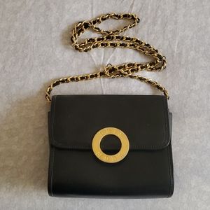 Black Leather Purse EUC